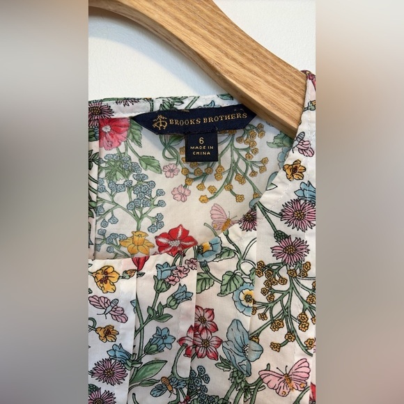 Brooks Brothers garden print ruffle tank , sz : 6 - Picture 8 of 11